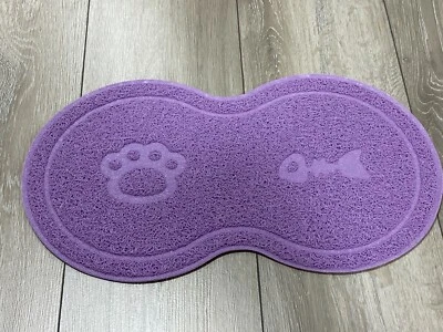 OPUL Purple Multi-Purpose 8 Shape Pet Feeding Mat Dog/Puppy/Cat Food Bowl Place Mat