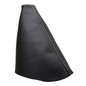 SEAT LEON (1999-2006) Soufflet Levier De Vitesse 100% Cuir - Couture Beige - Picture 1 of 1