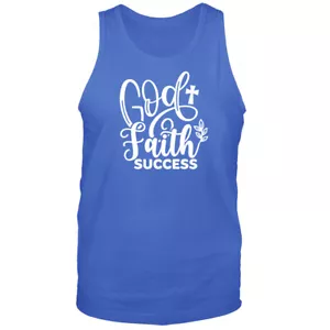 Camiseta sin mangas God Faith Éxito Cristiano Religioso Dios Biblia Iglesia Jesucristo - Imagen 1 de 8