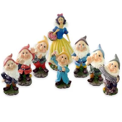 BIANCANEVE 7 NANI SETTE NANO POLIRESINA GIARDINO NANETTI PRATO GNOMI STATUA V