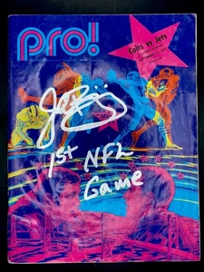 John Riggins Signed NFL Debut  Program BAS COA Jets Redskins Rookie RC Football - Picture 1 of 3