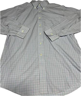 Camisa para hombre Brooks Brothers 16 33 manga larga rosa y azul ajuste regente 100 % algodón Foto 1 de 4