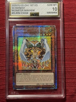 Yugioh Honest Starlight Raro BLMM-EN006 Gema Como Nueva Grado 10 - Calificado AGS AI Foto 1 de 2