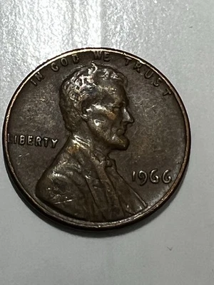 1966 P Lincoln Memorial Cent FS-101 BR Variety DDO Doubled Die Obverse  Penny  - Image 1 of 4