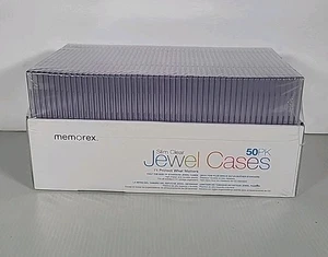 Memorex 5mm Slim CD/DVD Jewel Cases - Clear, Pack of 50  - Picture 1 of 5