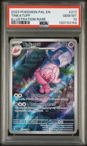 2023 POKEMON PAL EN-PALDEA EVOLVED ILLUSTRATION RARE #217 TINKATUFF PSA 10 - Picture 1 of 2