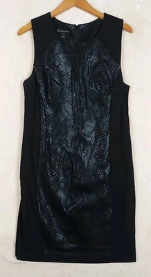 Vestido Vaina INC Para Mujer Grande Negro Serpiente Panel Think Tejido Elastizado Midi Mob Esposa Foto 1 de 4