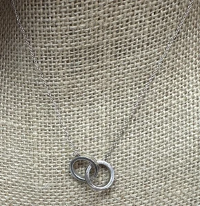 Tiffany & Co Sterling Silver 1837 Interlocking Circles 16” Necklace 💗5.0 Grams - Picture 1 of 6