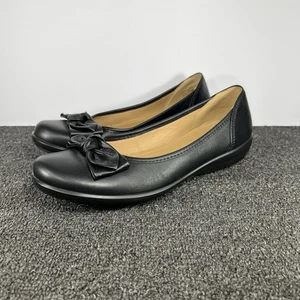 Hotter Jewel Ballerinas bequeme Damenschuhe Größe UK 7 US 9 schwarz Lederschleife - Bild 1 von 10