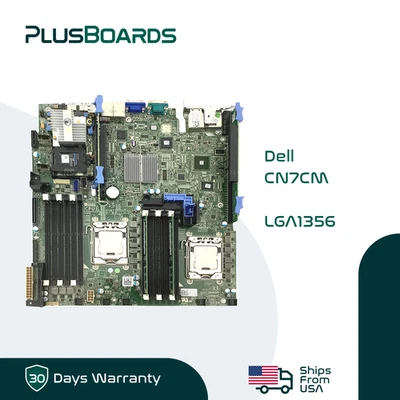 Dell CN7CM R420 Dual CPU Motherboard w/ 2x E5-2430 4GB DDR3 with Riser & iDRAC 7 - Image 1 of 4