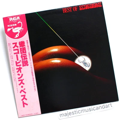 PRISTIN JAPAN PRESS BEST OF THE SCORPIONS VINYL LP OBI INSERT NEAR MINT RARE - Image 1 of 4