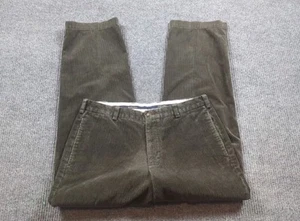 Brooks Brothers Hose 34 x 31 grün Cord vorne flach Baumwolle Hudson Business  - Bild 1 von 10