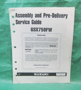 Suzuki GSX750FW 1999 montaje y guía de servicio previo a la entrega 99505-01188-03E '99 - Imagen 1 de 1