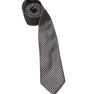 Neiman Marcus Silk Men's Neck Tie Gray/black 100% Silk 1 Mint - Picture 1 of 7