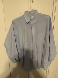 Pierre Cardin Men Long Sleeve button up 15-15.5 32/33 shirt Baby Blue - Picture 1 of 5