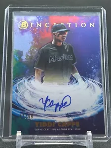 2021 Bowman Inception Primordial Prospect Auto Blue Yiddi Cappe #/99 - MARLINS - Picture 1 of 2