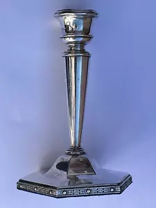Vintage 1965 Sterling Silver Candlestick With Celtic Decoration (B719) - Picture 1 of 7