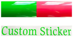 fluorescent PINK & GREEN Custom Text Name Personal Stickers Decals Fonts 91-100 - Bild 1 von 18