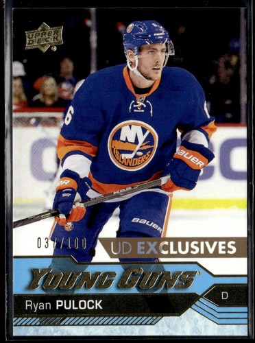 2016-17 Upper Deck Young Guns UD Exclusives Ryan Pulock Rookie 037/100 #490