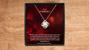 To My Soulmate, Love Knot Necklace, Soulmate Jewelry, Soulmate Necklace, GF Gift - Picture 1 of 13