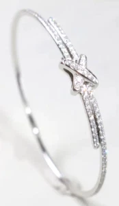 1.80ct Natural Round Diamond 14k BIS Hallmarked White Gold Wedding Bracelet - Picture 1 of 5