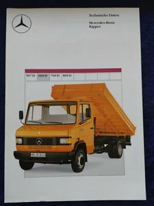 Mercedes Benz Kipper 609D Prospekt 03.1987 - Picture 1 of 1