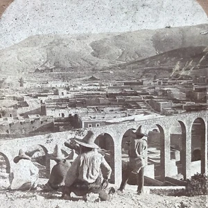 Mexican Silver Miners Zaca Tecas Mexico Vintage Stereograph Stereoview Card - Picture 1 of 6