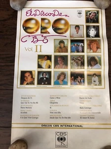 PÓSTER EL DISCO DE CBS VOL.2 14"" x 22"" TEJANO DE COLECCIÓN - Imagen 1 de 2