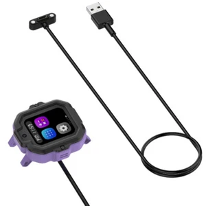 Charging Cable Adapter Charger Black For TickTalk 5 Children's Watch Accessories - Zdjęcie 1 z 18