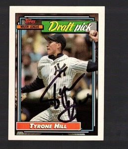 Autógrafo Tyrone Hill 1992 Topps--Milwaukee Brewers - Imagen 1 de 1