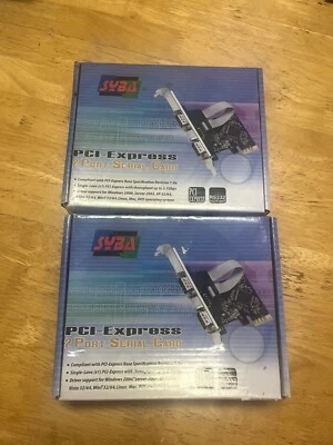 Syba PCI-Express 2 Port Serial Card - SD-PEX15022 - Untested - Image 1 of 3