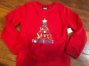 NEW girls JOE BOXER CHRISTMAS SWEATSHIRT santa tree WARM soft RED glitter SZ 5T - Picture 1 of 2