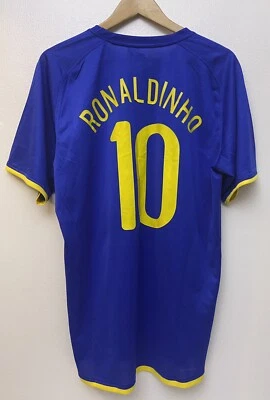 Brazil Soccer Jersey Nike 2007-2009 Ronaldinho #10 Size L - Image 1 of 4