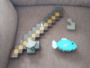 minecraft role play fishing pole playset