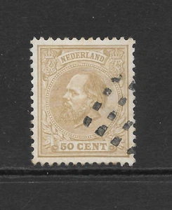 NIEDERLANDE SCOTT 31 GEBRAUCHT SS/VZ - 1872 50c BISTERAUSGABE - KÖNIG WILLIAM III - Bild 1 von 2