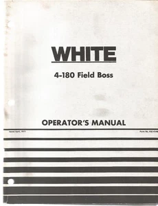 Manual de operador de tractor Field Boss blanco 4-180 - Imagen 1 de 1