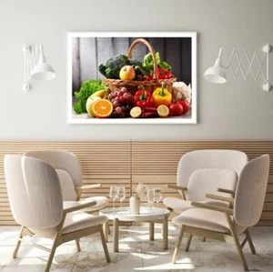 Fruits & Vegetables Backet View Print Premium Poster High Quality choose sizes - Picture 1 of 2