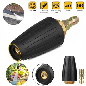 1/4" High Pressure Washer Rotating Turbo Nozzle Spray Tip 4.0 GPM 3000PSI Quick - Picture 1 of 10