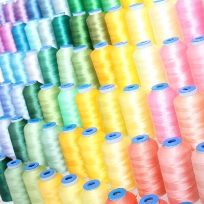INDIVIDUAL CONES OF POLYESTER MACHINE EMBROIDERY THREAD - 1000M - 200+ COLORS - Image 1 of 4