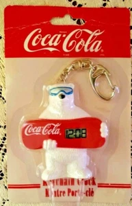 1999 Coca-Cola Keychain Clock "Snow Board Bear" Collectible ~ *Factory Sealed* - Picture 1 of 6