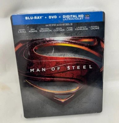 Man of Steel (Blu-Ray, Dvd, Digital) Steelbook - New Sealed!! - Image 1 of 2
