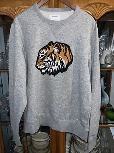NWT Old Navy Gray Logo Embroidered TIGER Head Pullover Sweatshirt  - Men's L NWT - Picture 1 of 7