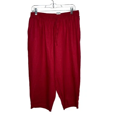 New White Stag Women’s Linen Blend Crop Pants Size 14W/16W BNWT - Image 1 of 3