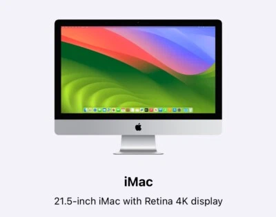 Apple iMac with 21.5in Retina 4K display (1TB Fusion Drive, Intel Core i5 8th... - Image 1 of 2
