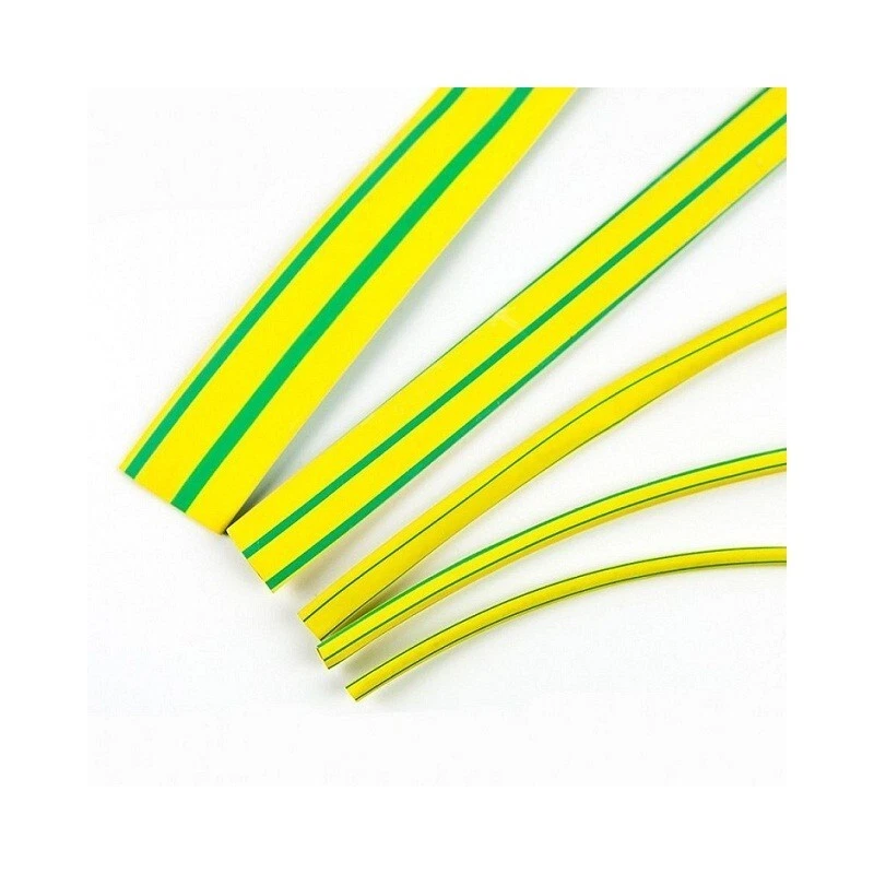 1m Guaina Termorestringente Termoretraibile 2:1 giallo-verde - Immagine 1 di 1