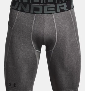 Under Armour HeatGear Men's Armour Compression Long Shorts Size XL Grey - Picture 1 of 6
