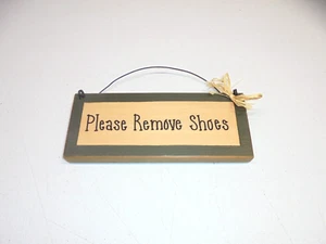 Bitte Schuhe ausziehen Holzschild Landhaus Matschzimmer Veranda Deko - Bild 1 von 3