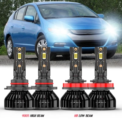 Combo de bombillas de haz alto bajo para faros LED 6000K para Honda Insight 2010-2014 4X Foto 1 de 4