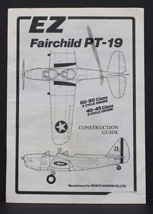 Sports Aviation Co. EZ PT-19 RC Construction Guide/ Manual 1980s - Picture 1 of 4