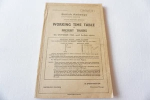 Southern Reg Railway 1965 horario de trabajo carga sección D - Imagen 1 de 9